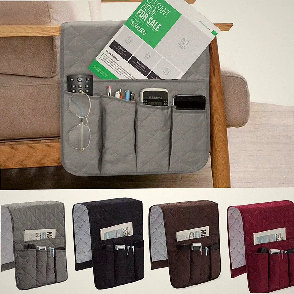 Armchair Caddy for Couch Remote Control Holder Recliner Armrest Organizer