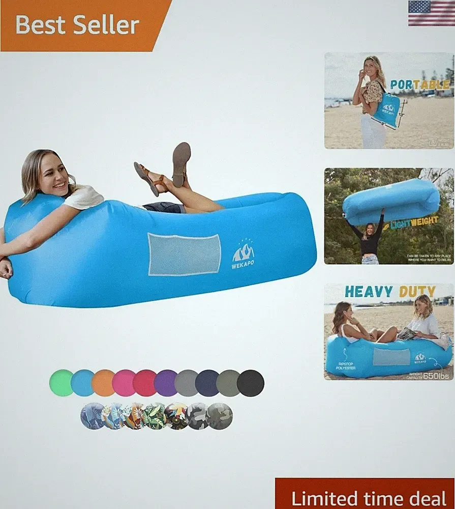 Comfortable Inflatable Sofa with Anti-Deflation - Ideal for Camping & Festivals