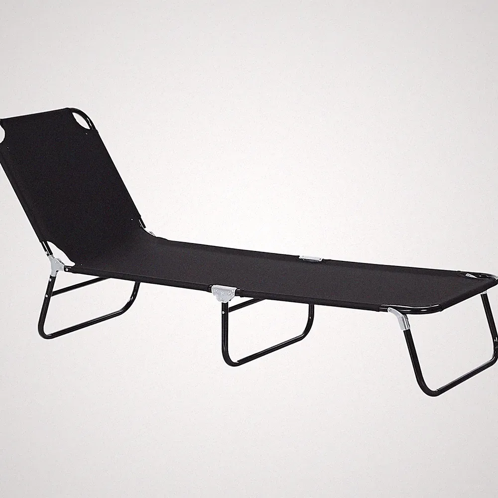 Compact Folding Lounge Chair 5-Level Recline for Yard Patio Poolside