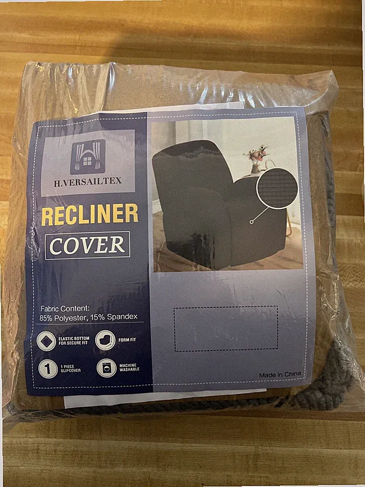 H.Versailtex Best Home Decoration Recliner Cover 1 Pack Super Stretch Dove.