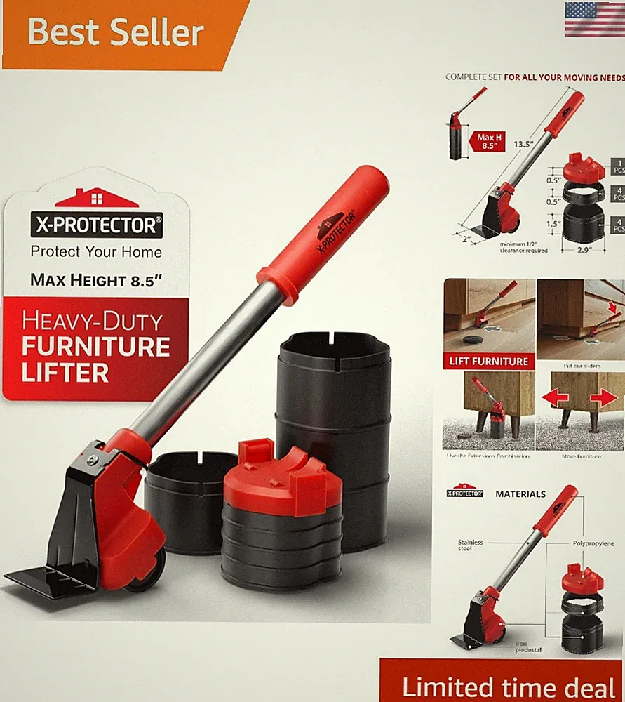 Lightweight Appliance Lifter with Minimal Effort Design - Perfect for Home Use