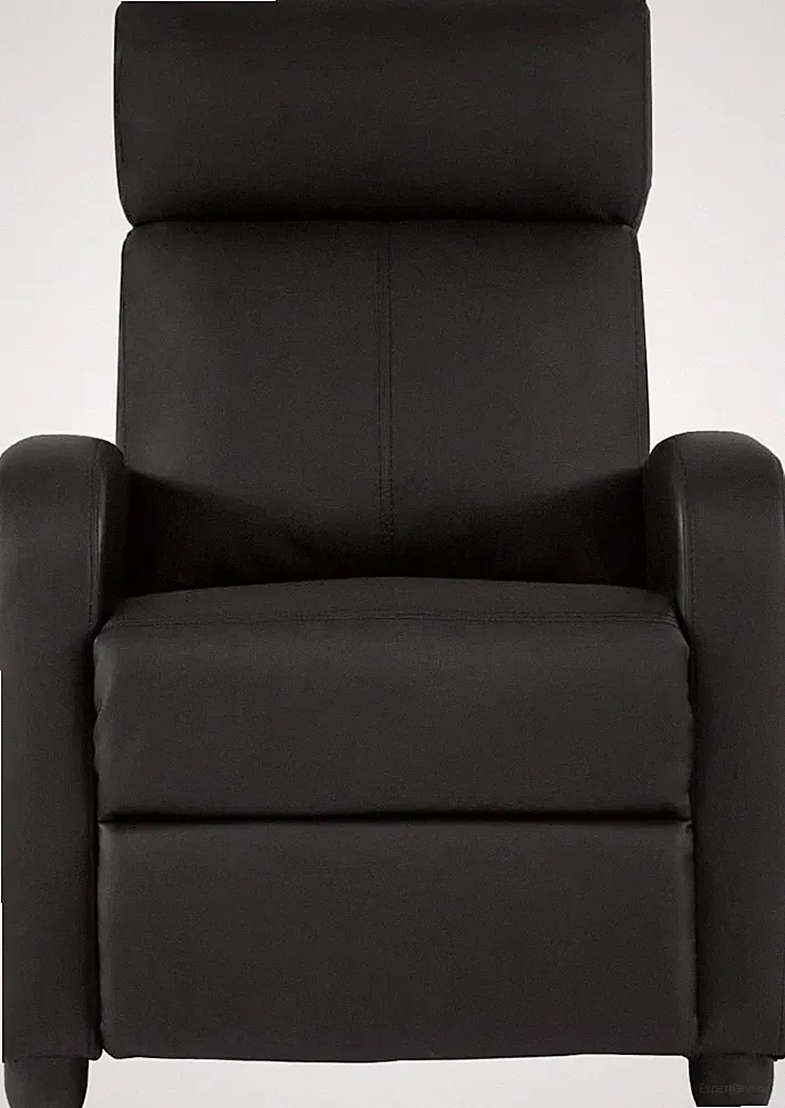 Modern Faux Leather Reclining Massage Chair for Living Room, Black