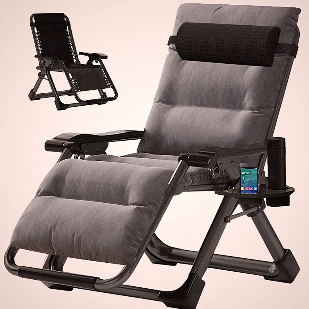Wide Zero Gravity Chair, Lawn Recliner, Reclining Patio Lounger Chair 440lb