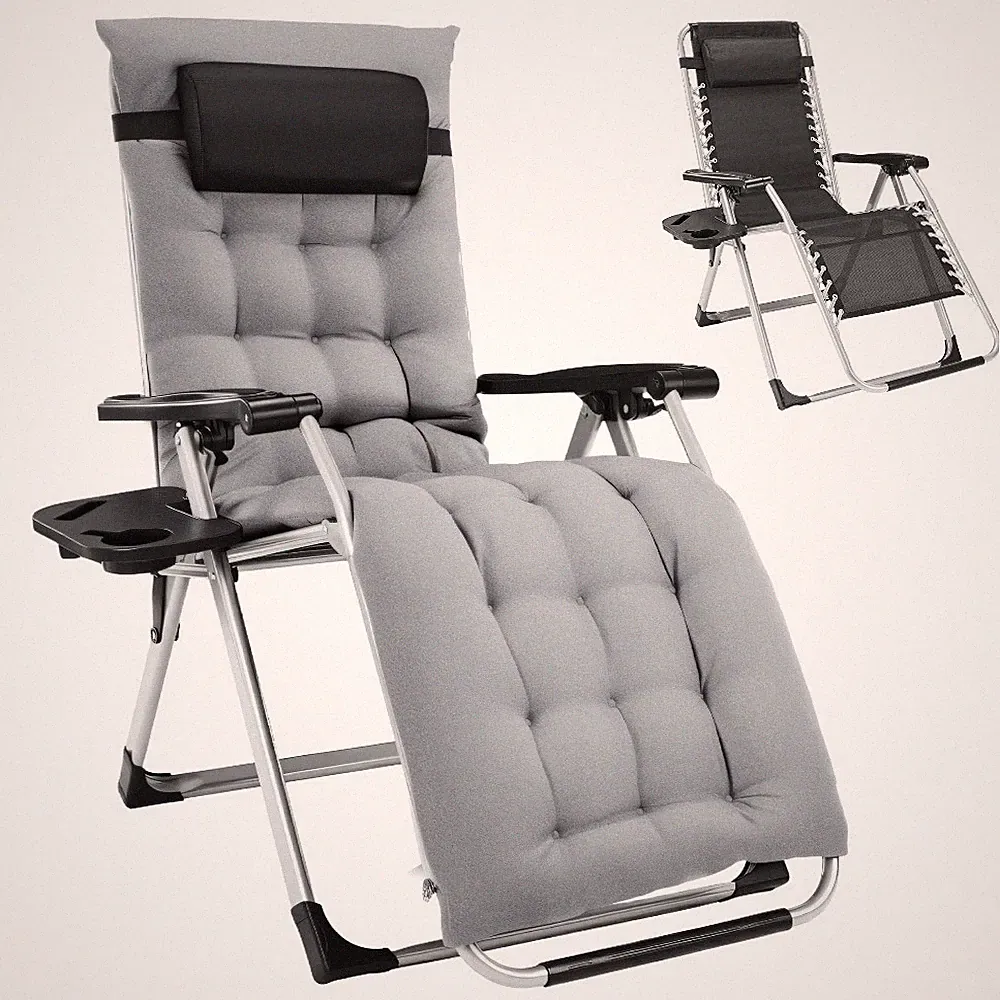 Zero Gravity Lounge Chair, Heavy-Duty Folding Recliner for Patio